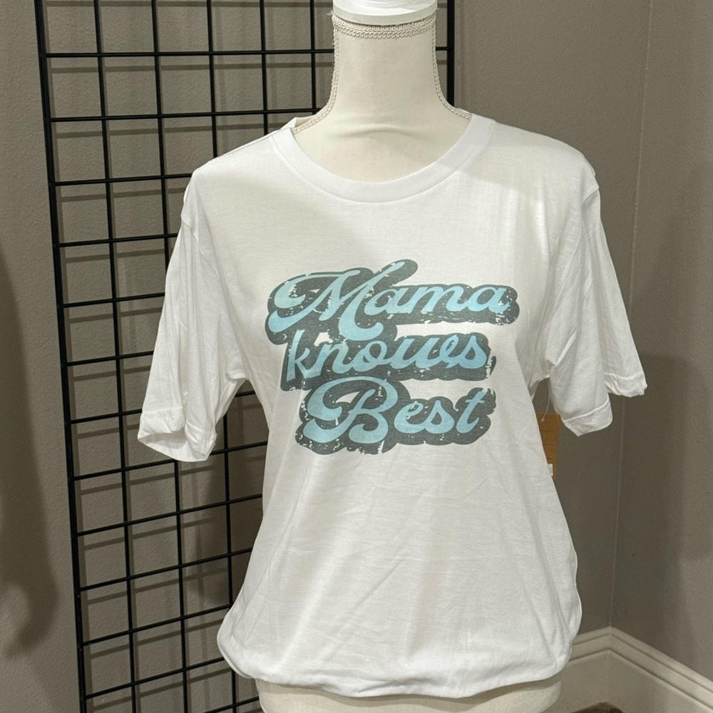 White Graphic Tee - Mama Knows Best